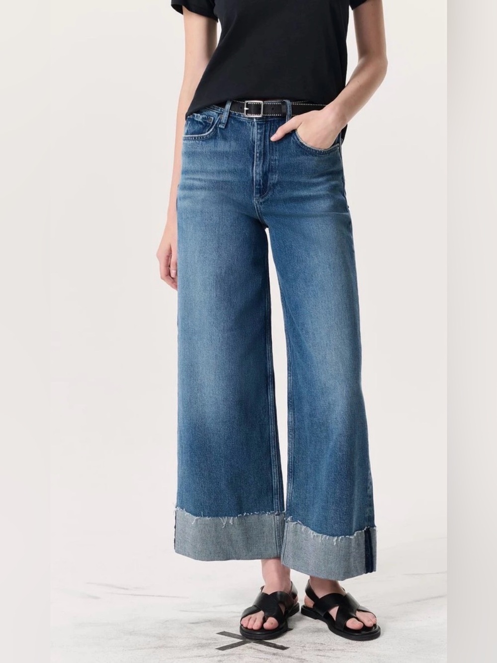 Rag & Bone High Rise Wide Leg Jeans Size 27